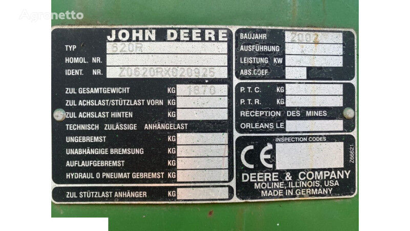 Główka Kosy John Deere 620r John Deere 620r gabona vágóasztal-hoz