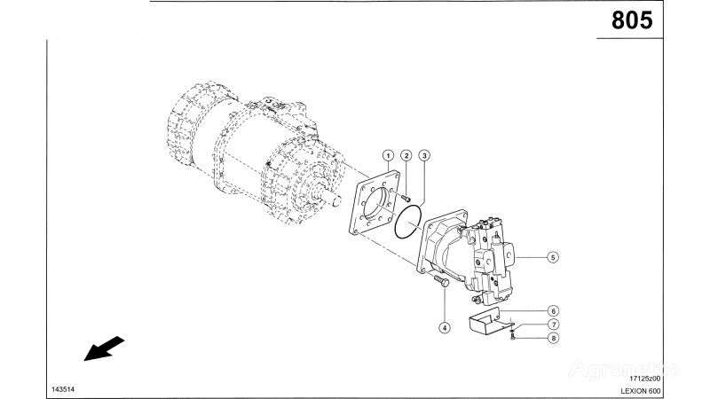 hidraulikus motor Claas Lexion 600  kombájn-hoz